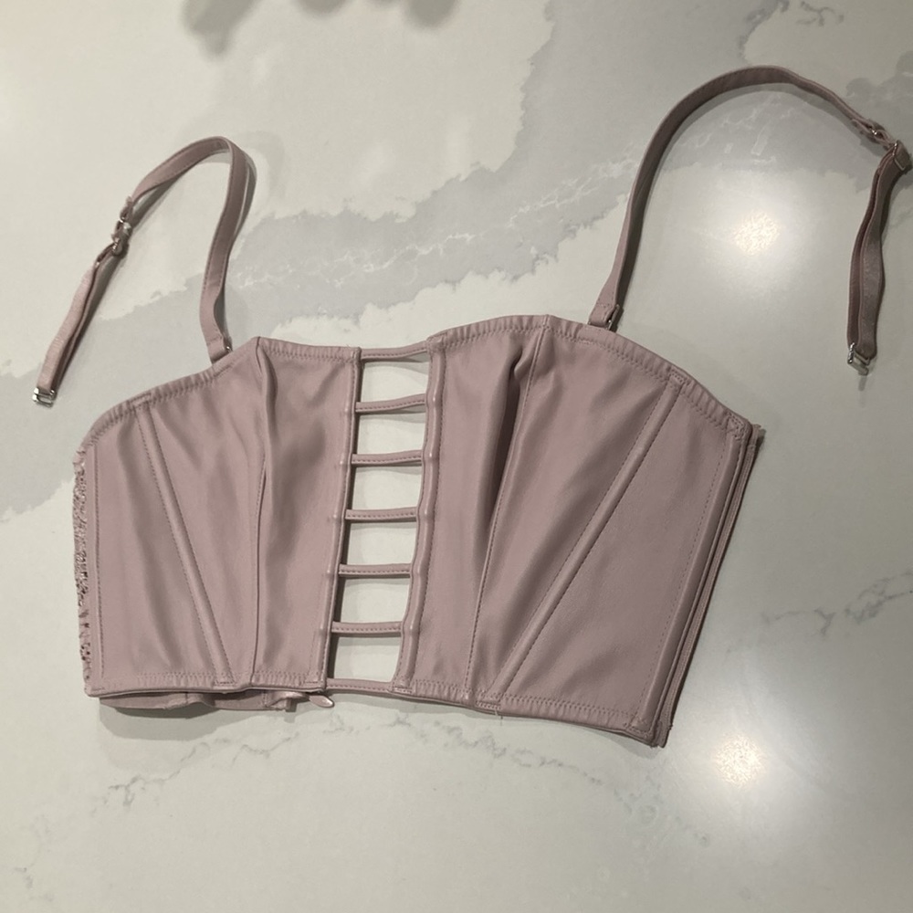 VS leather corset top